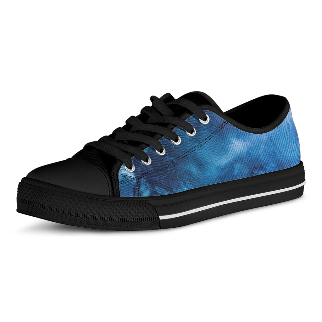 Night Sky And Moonlight Print Black Low Top Sneakers