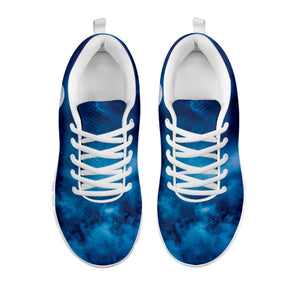 Night Sky And Moonlight Print White Running Shoes