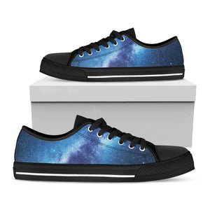 Night Sky Milky Way Print Black Low Top Sneakers