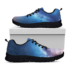 Night Sky Milky Way Print Black Running Shoes