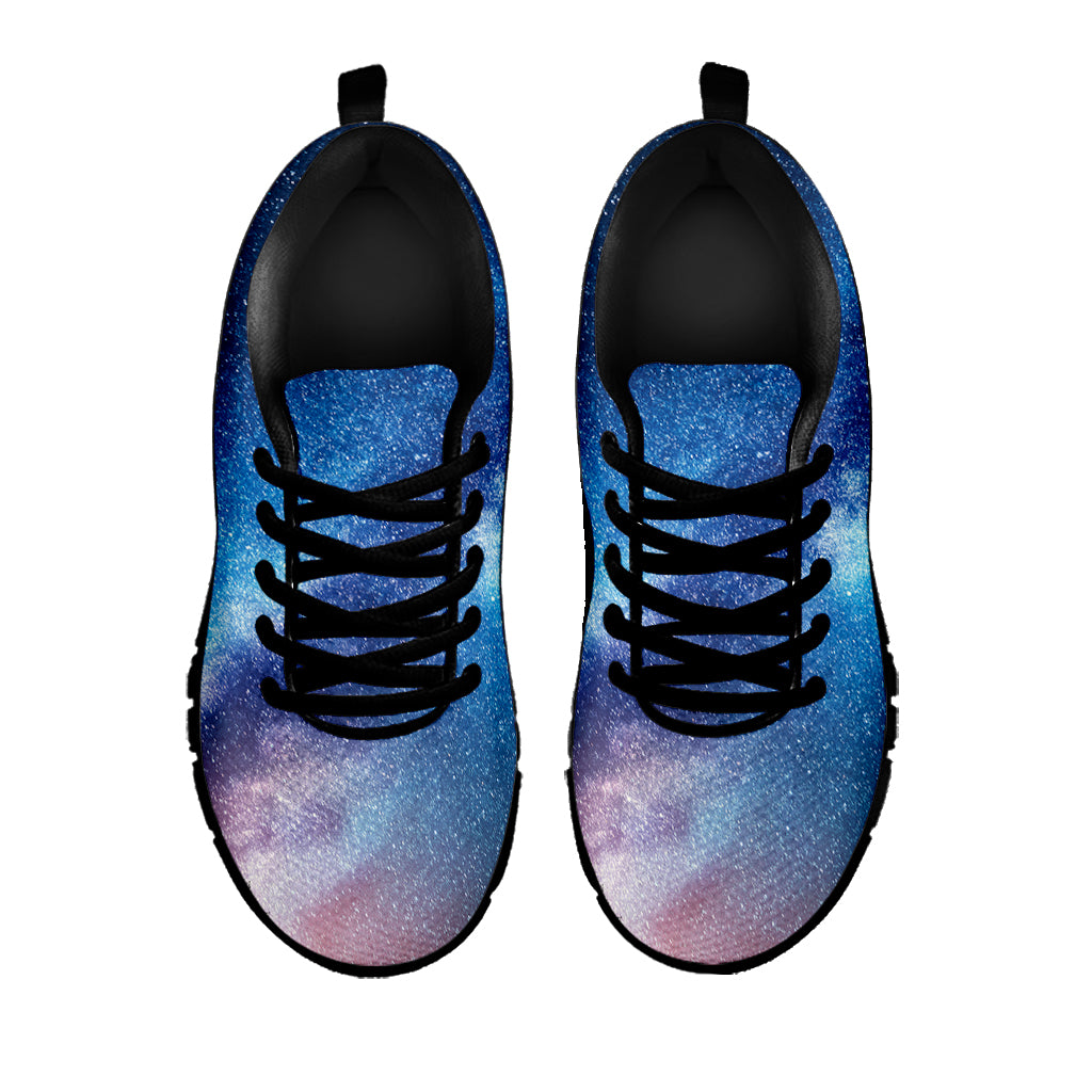 Night Sky Milky Way Print Black Running Shoes