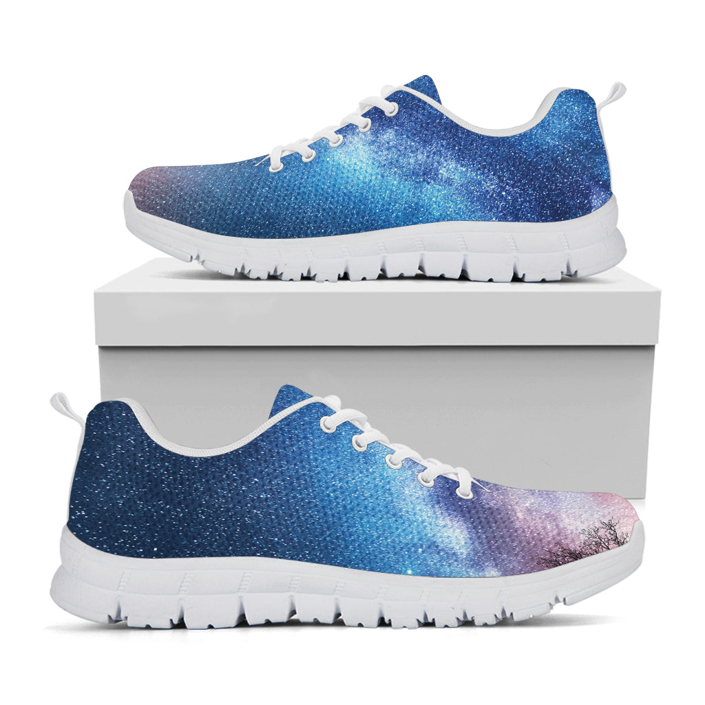 Night Sky Milky Way Print White Running Shoes
