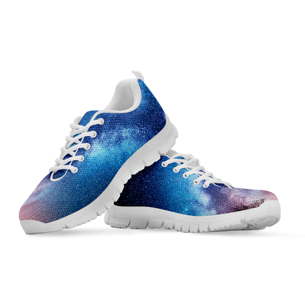 Night Sky Milky Way Print White Running Shoes