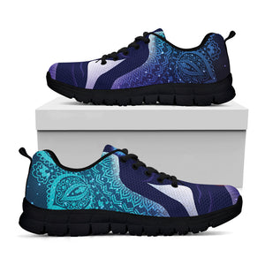 Nine Chakras Aura Print Black Running Shoes