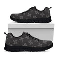Ninja Shuriken Pattern Print Black Running Shoes