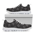 Ninja Shuriken Pattern Print White Running Shoes