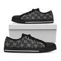 Ninja Weapon Pattern Print Black Low Top Sneakers
