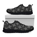 Ninja Weapon Pattern Print Black Running Shoes