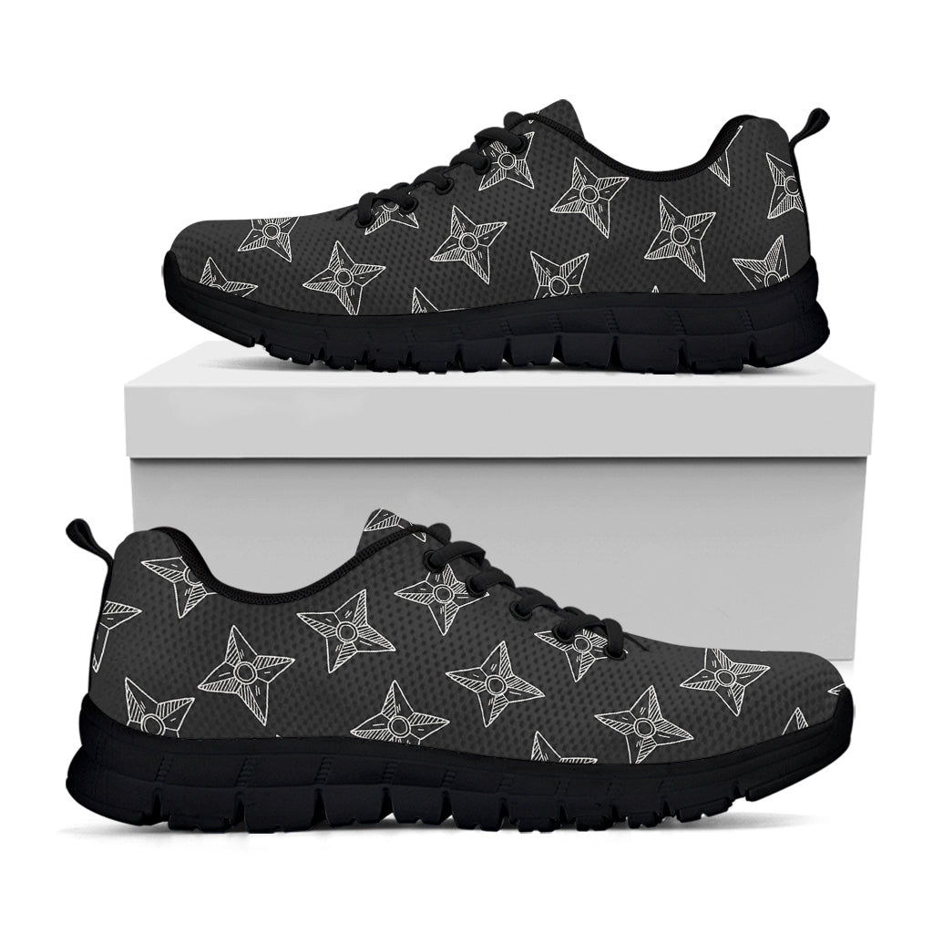 Ninja Weapon Pattern Print Black Running Shoes