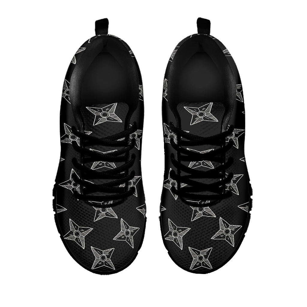 Ninja Weapon Pattern Print Black Running Shoes