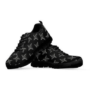 Ninja Weapon Pattern Print Black Running Shoes