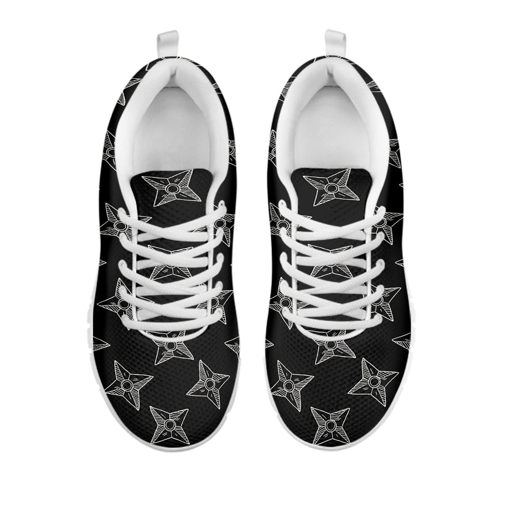 Ninja Weapon Pattern Print White Running Shoes