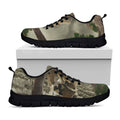 Oak Tree Hunting Camouflage Print Black Running Shoes