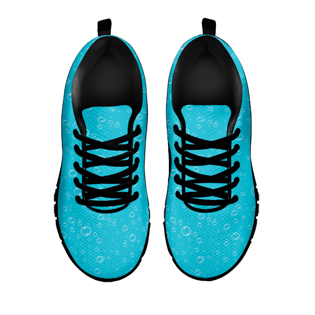 Ocean Bubble Pattern Print Black Running Shoes