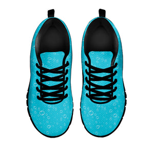 Ocean Bubble Pattern Print Black Running Shoes
