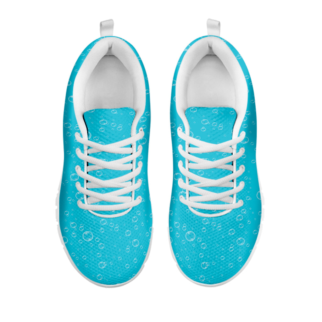 Ocean Bubble Pattern Print White Running Shoes