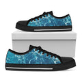 Ocean Surface Print Black Low Top Sneakers