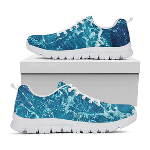 Ocean Surface Print White Running Shoes