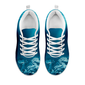 Ocean Underwater Print White Running Shoes