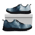 Ocean Wave Print Black Running Shoes