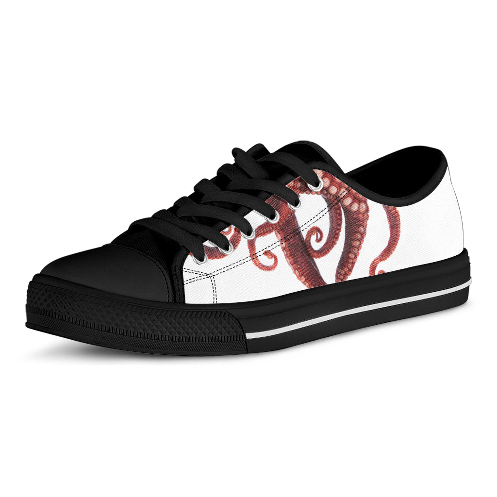 Octopus Tentacles Print Black Low Top Sneakers