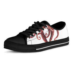 Octopus Tentacles Print Black Low Top Sneakers