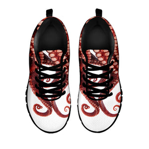 Octopus Tentacles Print Black Running Shoes