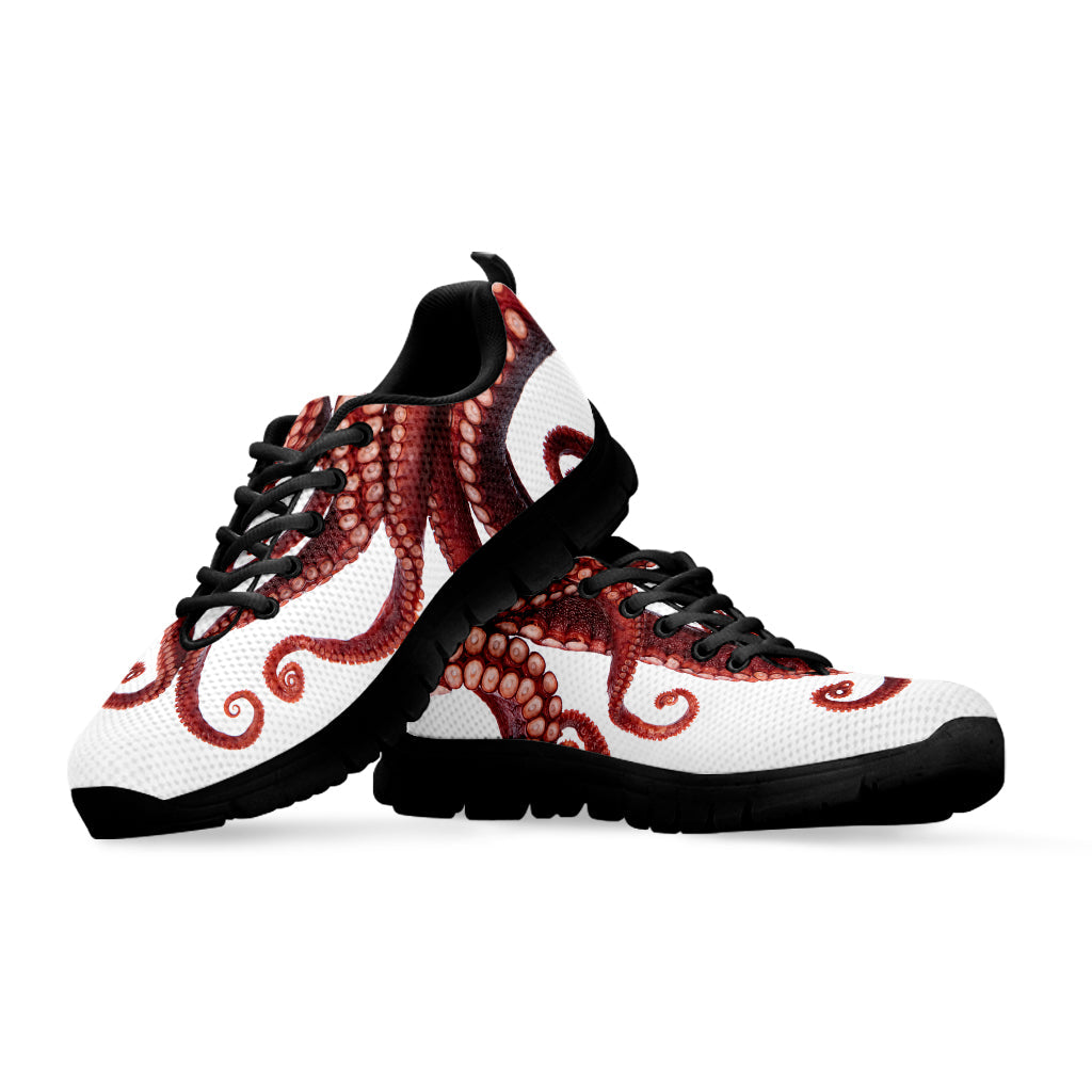 Octopus Tentacles Print Black Running Shoes