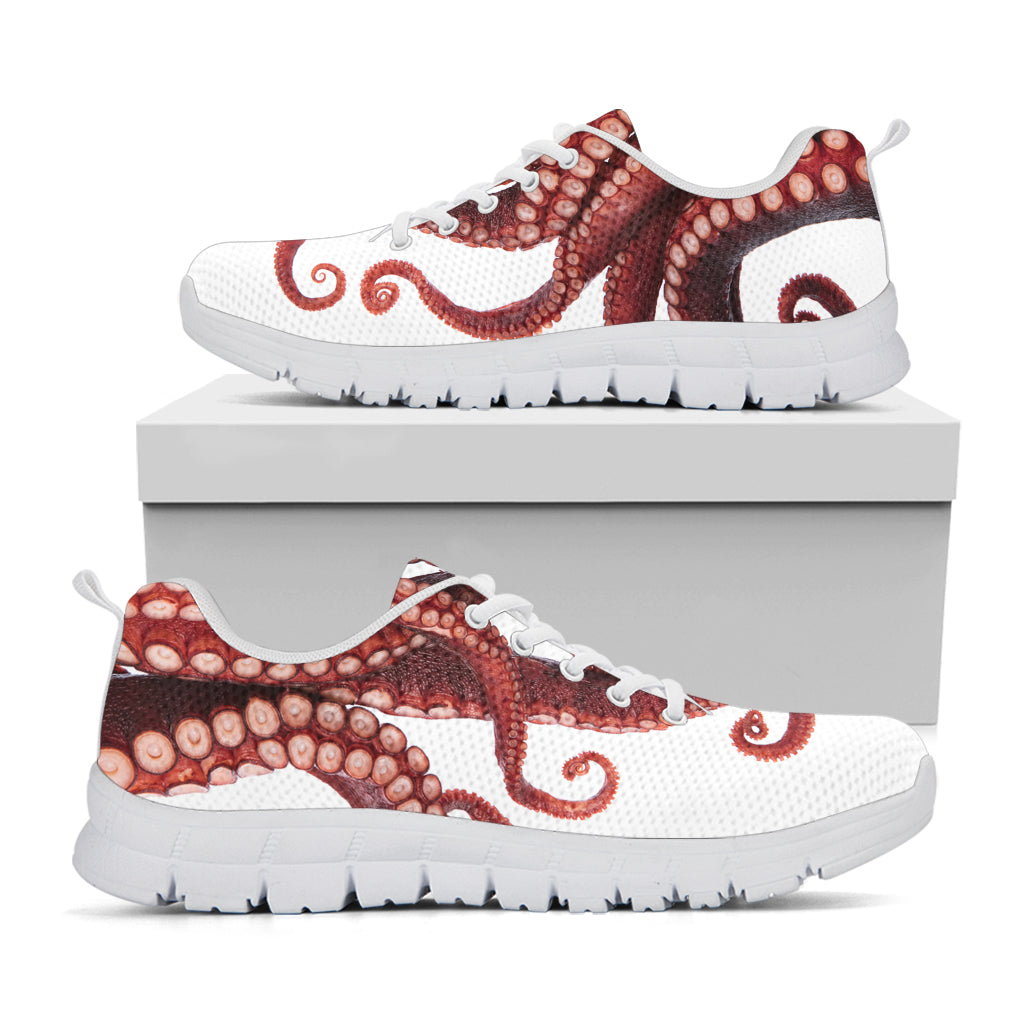 Octopus Tentacles Print White Running Shoes
