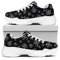 Om Sign Pattern Print White Chunky Shoes