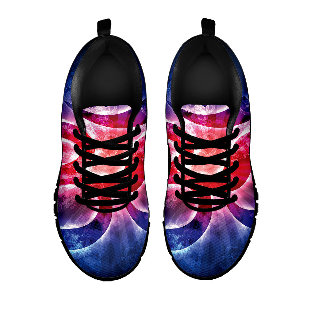 Om Sign Print Black Running Shoes