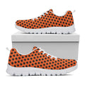 Orange Halloween Pattern Print White Running Shoes