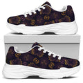 Ornament Tiki Mask Pattern Print White Chunky Shoes