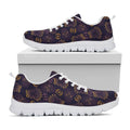 Ornament Tiki Mask Pattern Print White Running Shoes
