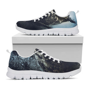 Owl At Night Print White Running Shoes