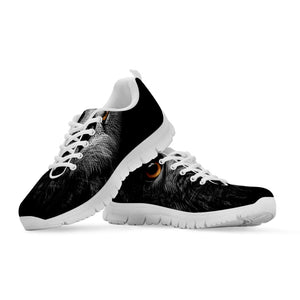 Owl Portrait Print White Running Shoes