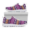 Paisley Elephant Hamsa Pattern Print White Running Shoes