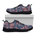 Paisley Floral Bohemian Pattern Print Black Running Shoes