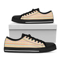 Pastel Aztec Tribal Pattern Print Black Low Top Sneakers