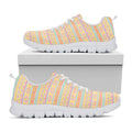 Pastel Aztec Tribal Pattern Print White Running Shoes