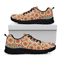 Pastel Ethnic Mandala Print Black Running Shoes