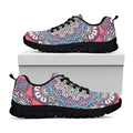 Pastel Mandala Bohemian Pattern Print Black Running Shoes