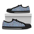 Pastel Volleyball Pattern Print Black Low Top Sneakers