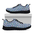 Pastel Volleyball Pattern Print Black Running Shoes