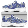 Pigeon Floral Bohemian Pattern Print White Chunky Shoes