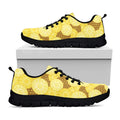Pineapple Slices Pattern Print Black Running Shoes