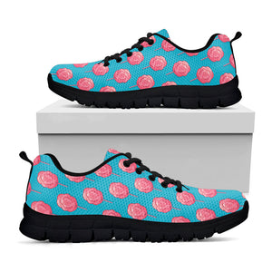 Pink And Blue Cotton Candy Pattern Print Black Running Shoes