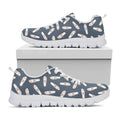 Pink Ballet Shoes Pattern Print White Running Shoes