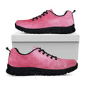 Pink Cotton Candy Print Black Running Shoes