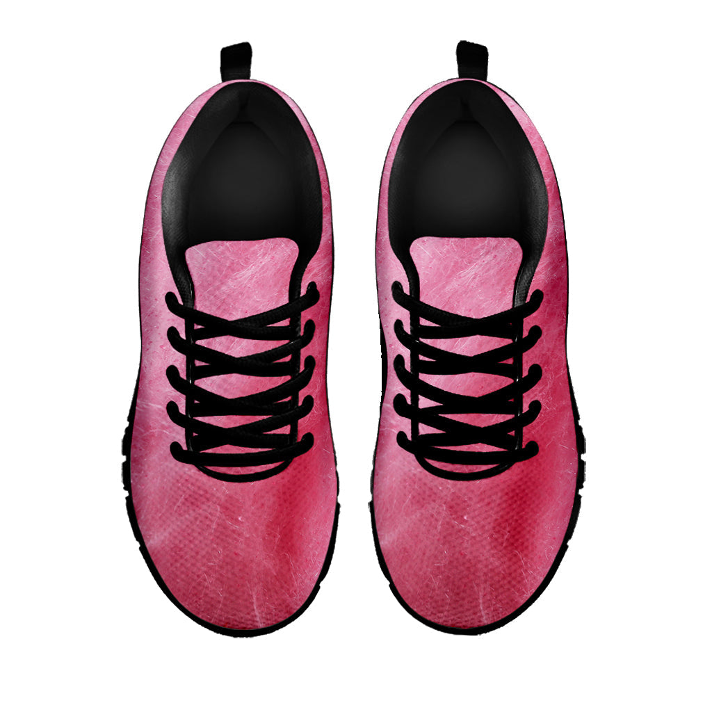 Pink Cotton Candy Print Black Running Shoes